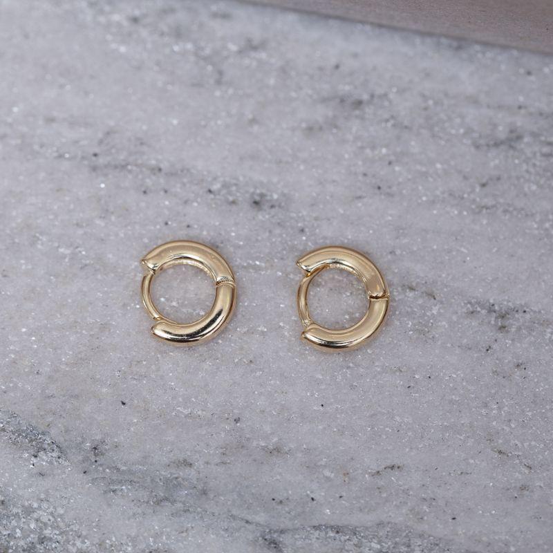 BRINCO ARGOLINHA LISA PP BANHO OURO 18K