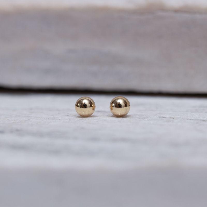 BRINCO BOLINHA LISA PP BANHO OURO 18K