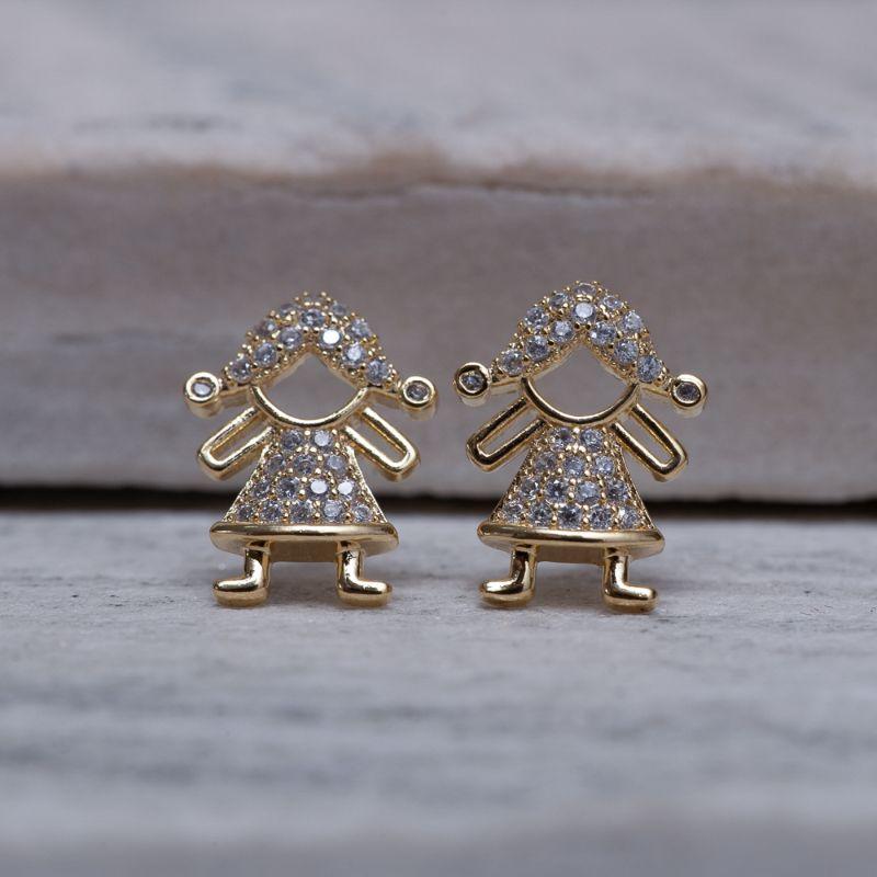 BRINCO FILHO MENINA BANHO OURO 18K