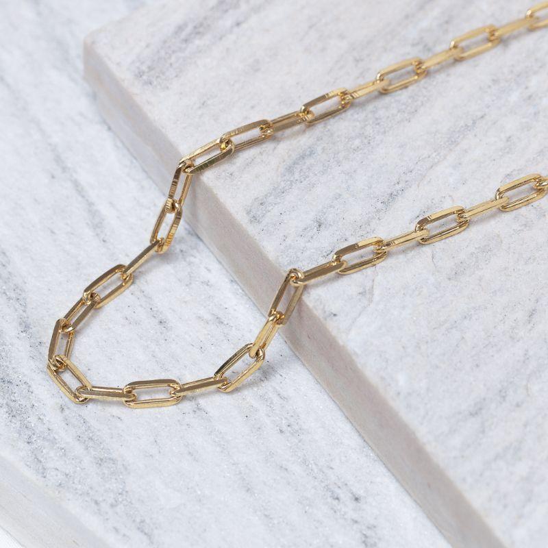 CORRENTE MASCULINA ELOS CARTIER GROSSA 20M BANHO OURO 20K