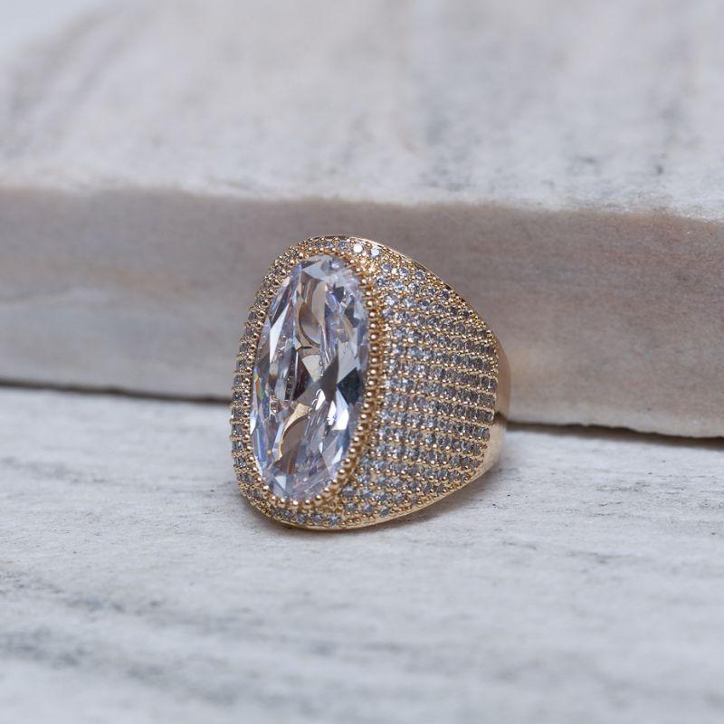 PULSEIRA JOIA CRAVEJADA E COM PEDRA CRISTAL BANHO OURO 18K