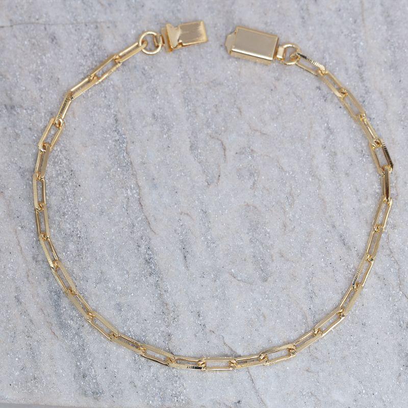 PULSEIRA MASCULINA ELOS CARTIER M BANHO OURO 18K