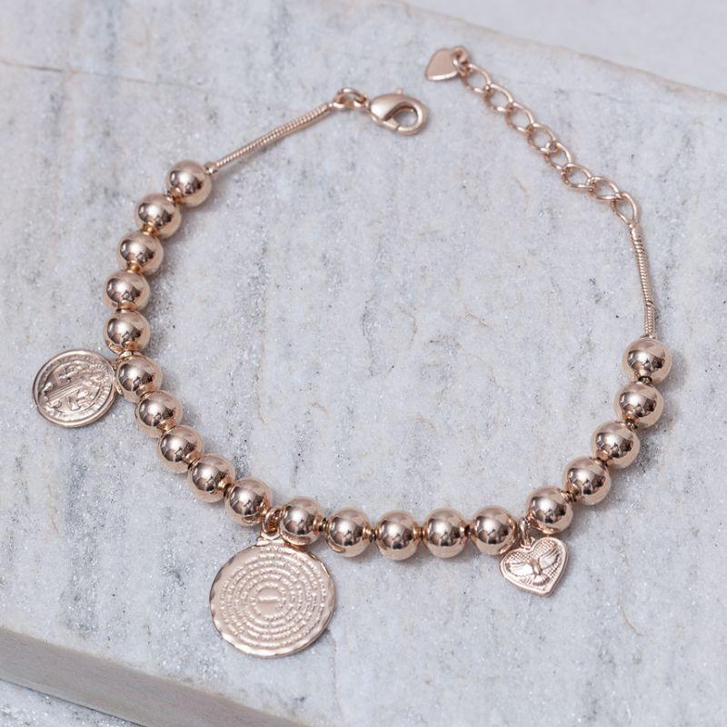 PULSEIRA PINGENTES PAI NOSSO BANHO ROSÉ