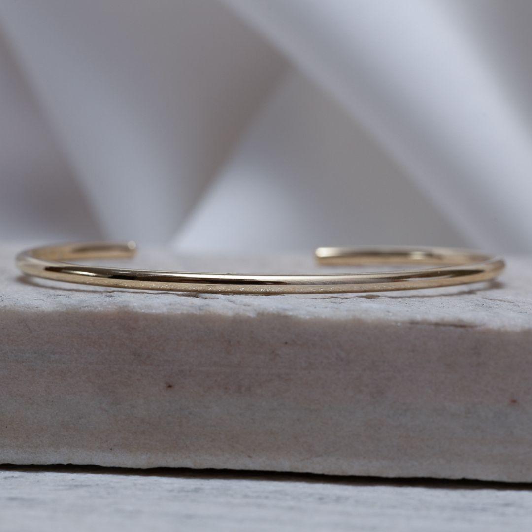 BRACELETE FINO LISO BANHO OURO 18K