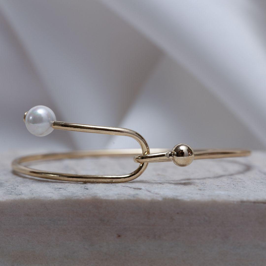 BRACELETE PÉROLA BANHO OURO 18K