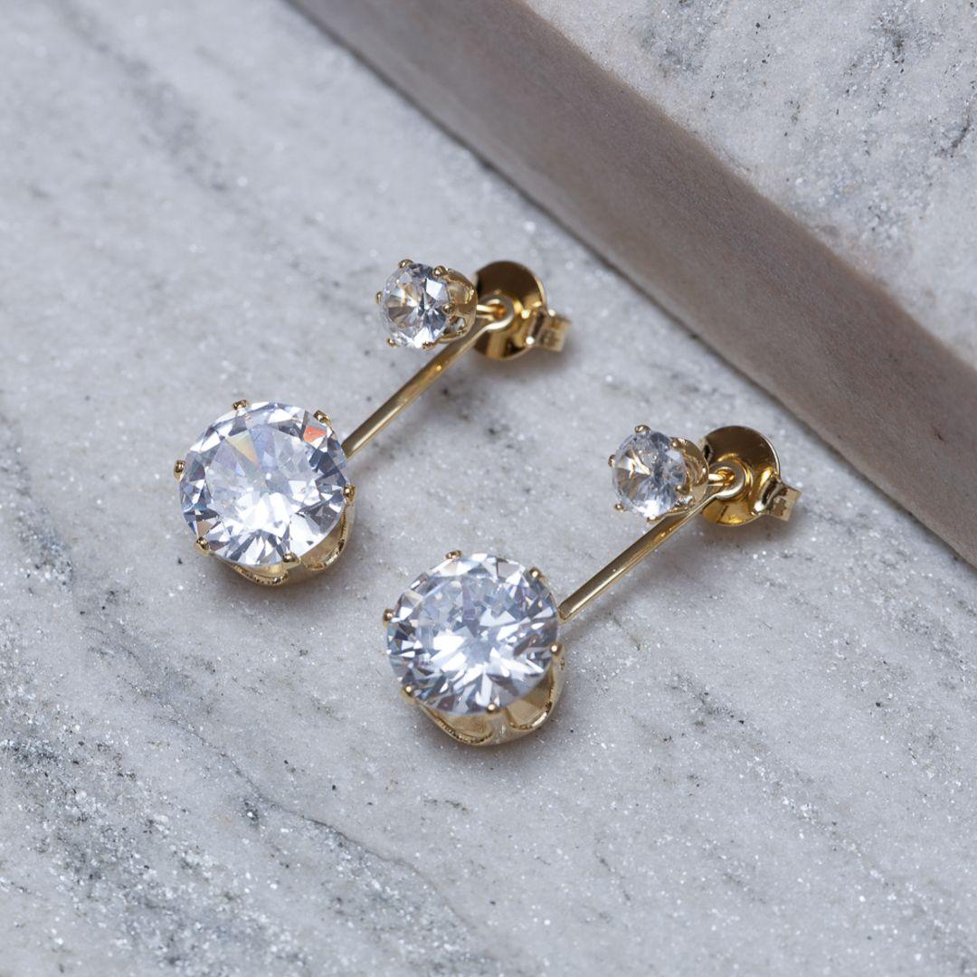 BRINCO PONTO DE LUZ VIRGINIA BANHO OURO 18K