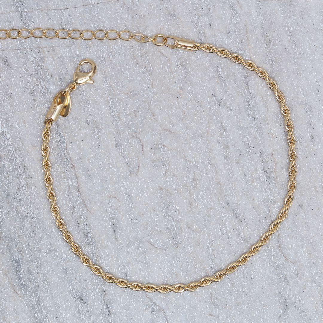 PULSEIRA CABO DE AÇO 2,5 MM BANHO OURO 18K