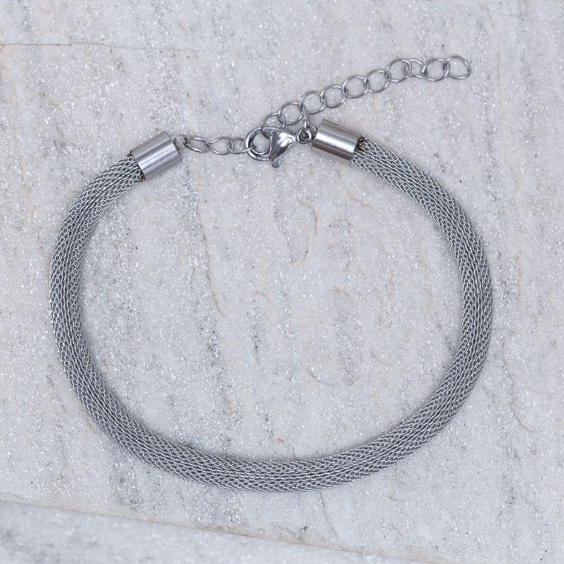 PULSEIRA CABO DE AÇO OCO EM AÇO INÓX