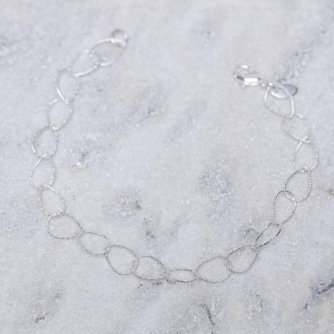 PULSEIRA ELO GOTINHAS CT BANHO PRATA
