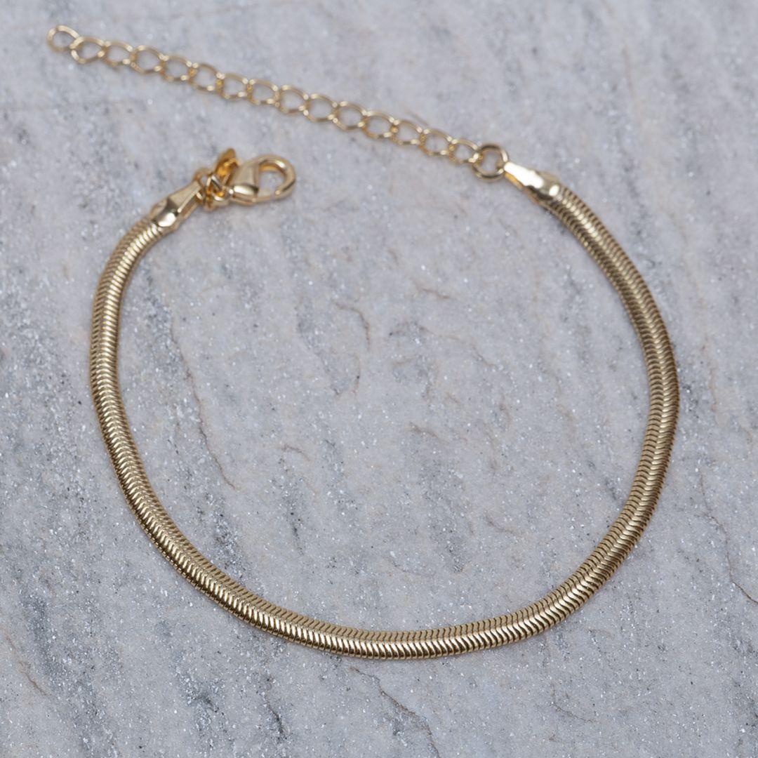 PULSEIRA MALHA ALEMÃ 3MM BANHO 18K